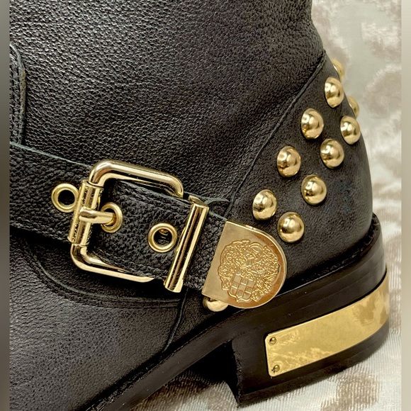 Vince Camuto Windetta Moto Boots with Gold Studded Accents! Like new condition! - Picture 6 of 10